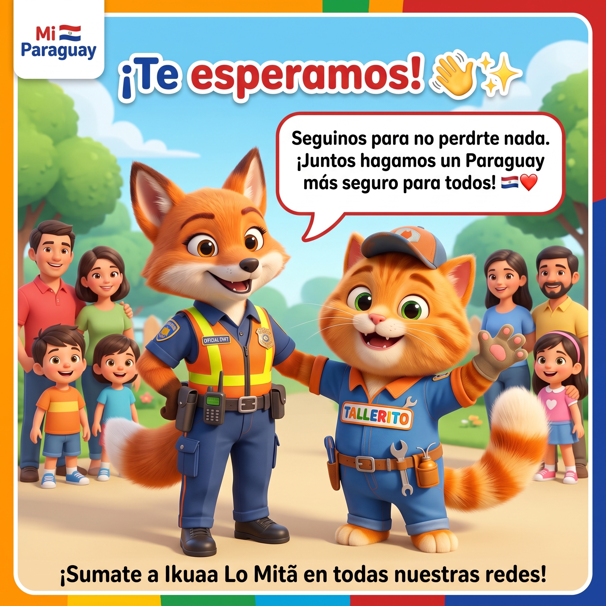 Invitación para seguir a Ikuaa Lo Mitã en sus redes sociales